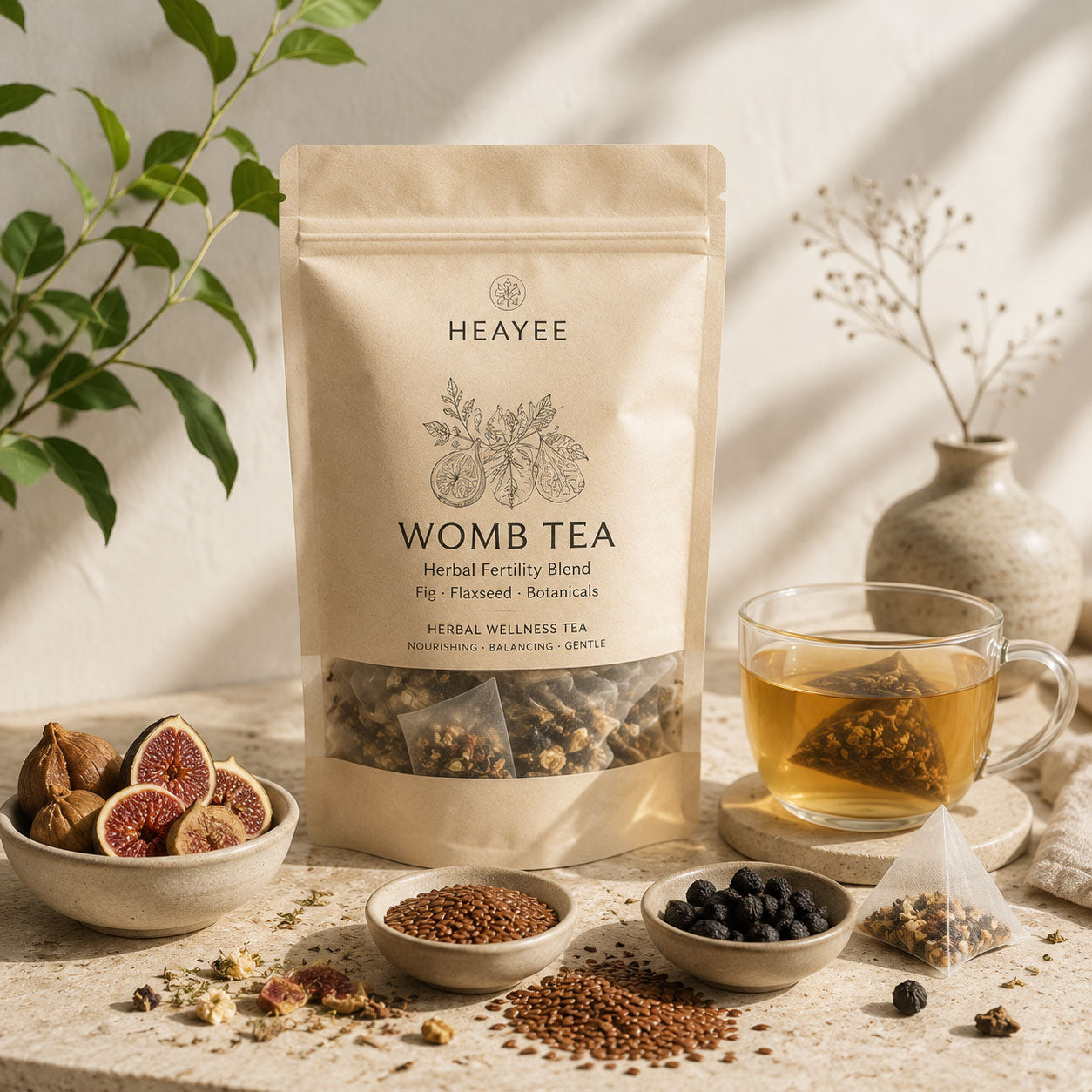Herbal Wellness Tea Fig Flaxseed Botanical Blend Lifestyle Tea