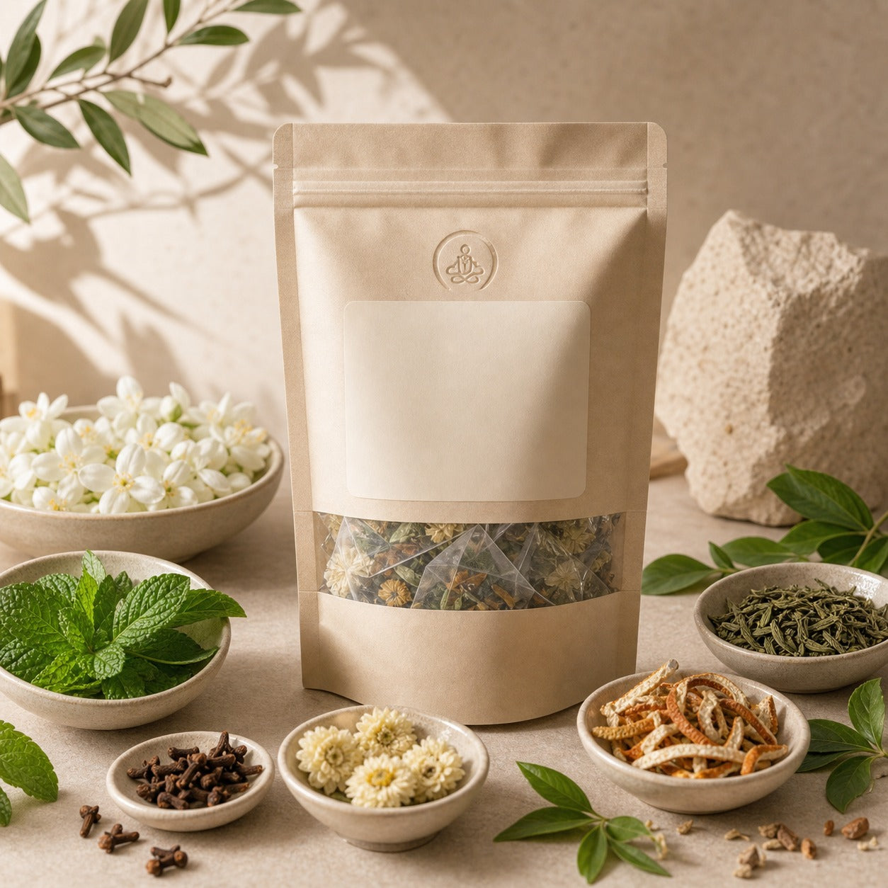Jasmine Mint Green Herbal Tea Bags