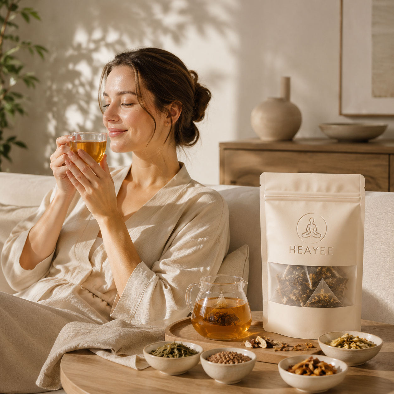 Herbal Daily Balance Tea with Cassia Seed, Lotus Leaf & Fig Support Blend