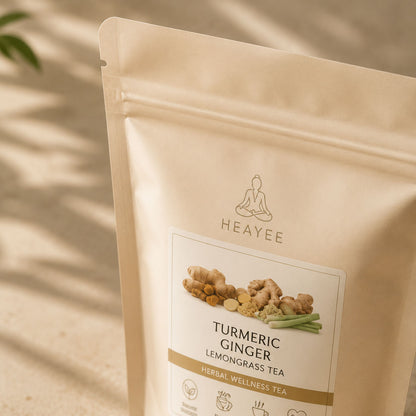 Herbal Wellness Tea Turmeric Ginger Lemongrass Botanical Blend Lifestyle Tea