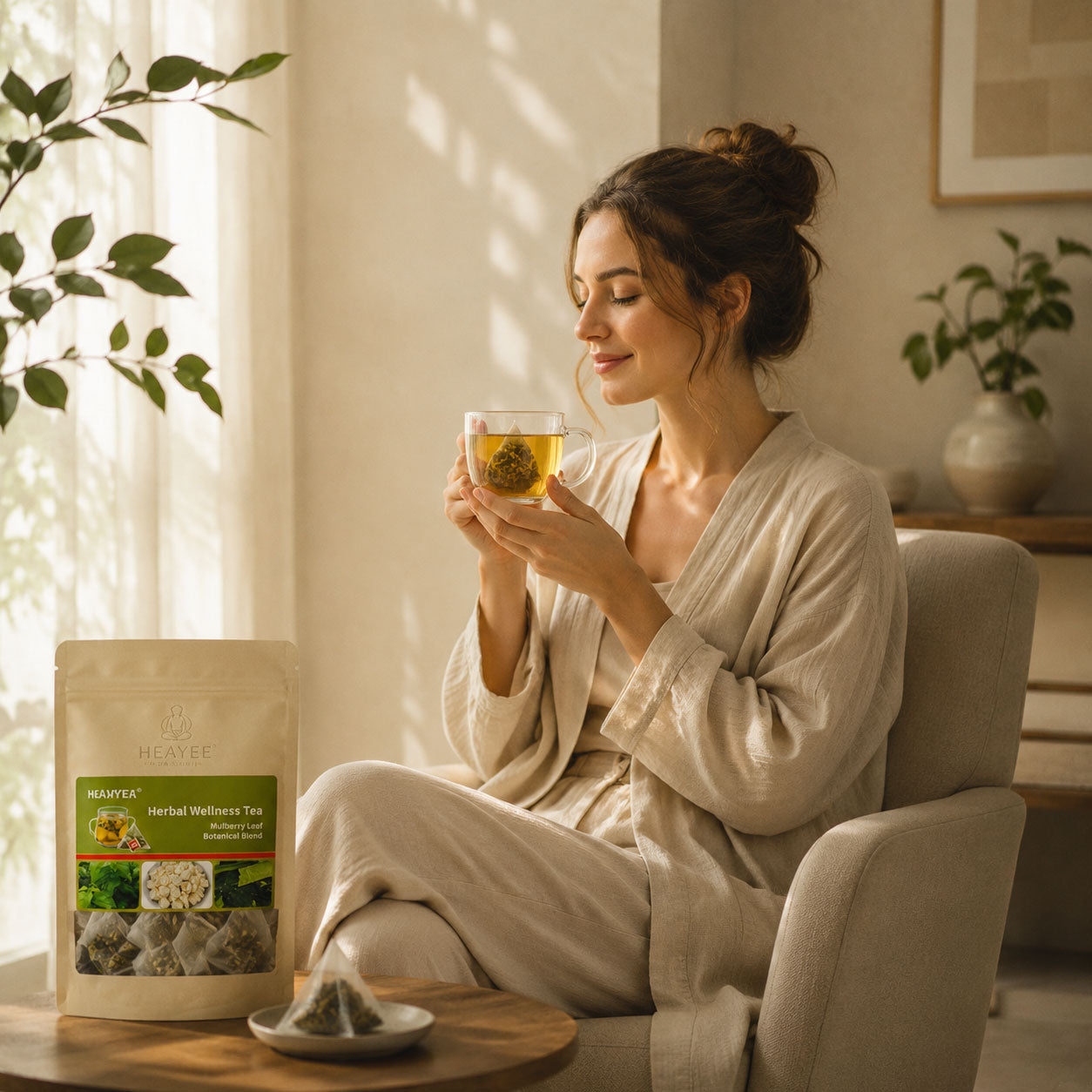 Herbal Wellness Tea Mulberry Leaf Botanical Blend Daily Ritual Tea