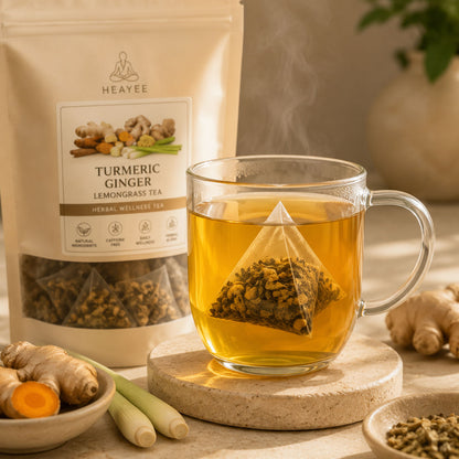 Herbal Wellness Tea Turmeric Ginger Lemongrass Botanical Blend Lifestyle Tea