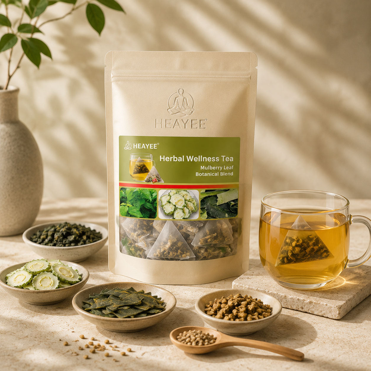 Herbal Wellness Tea Mulberry Leaf Botanical Blend Daily Ritual Tea
